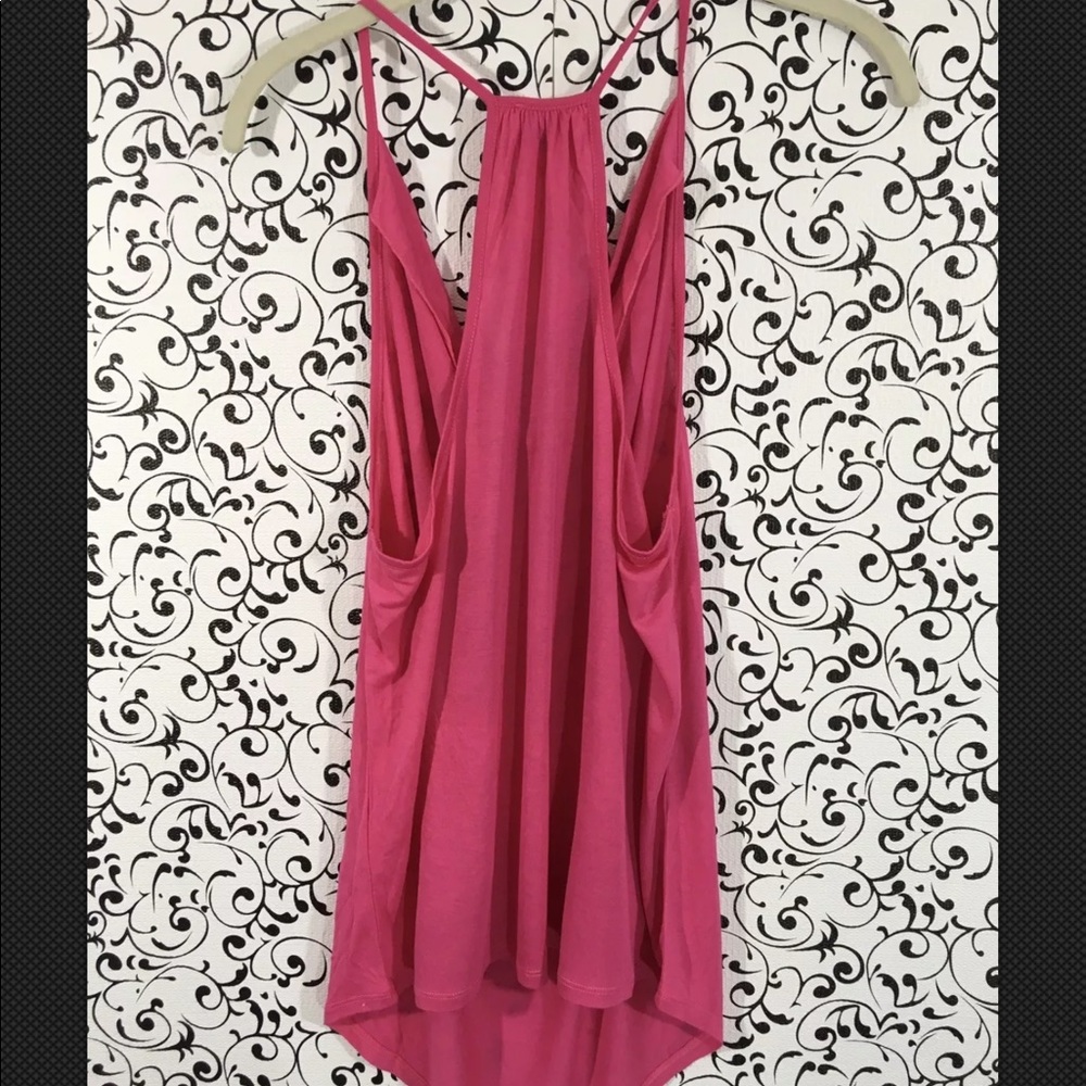 Haute Hippie pink cowl neck racer back tank top - Picture 4 of 5
